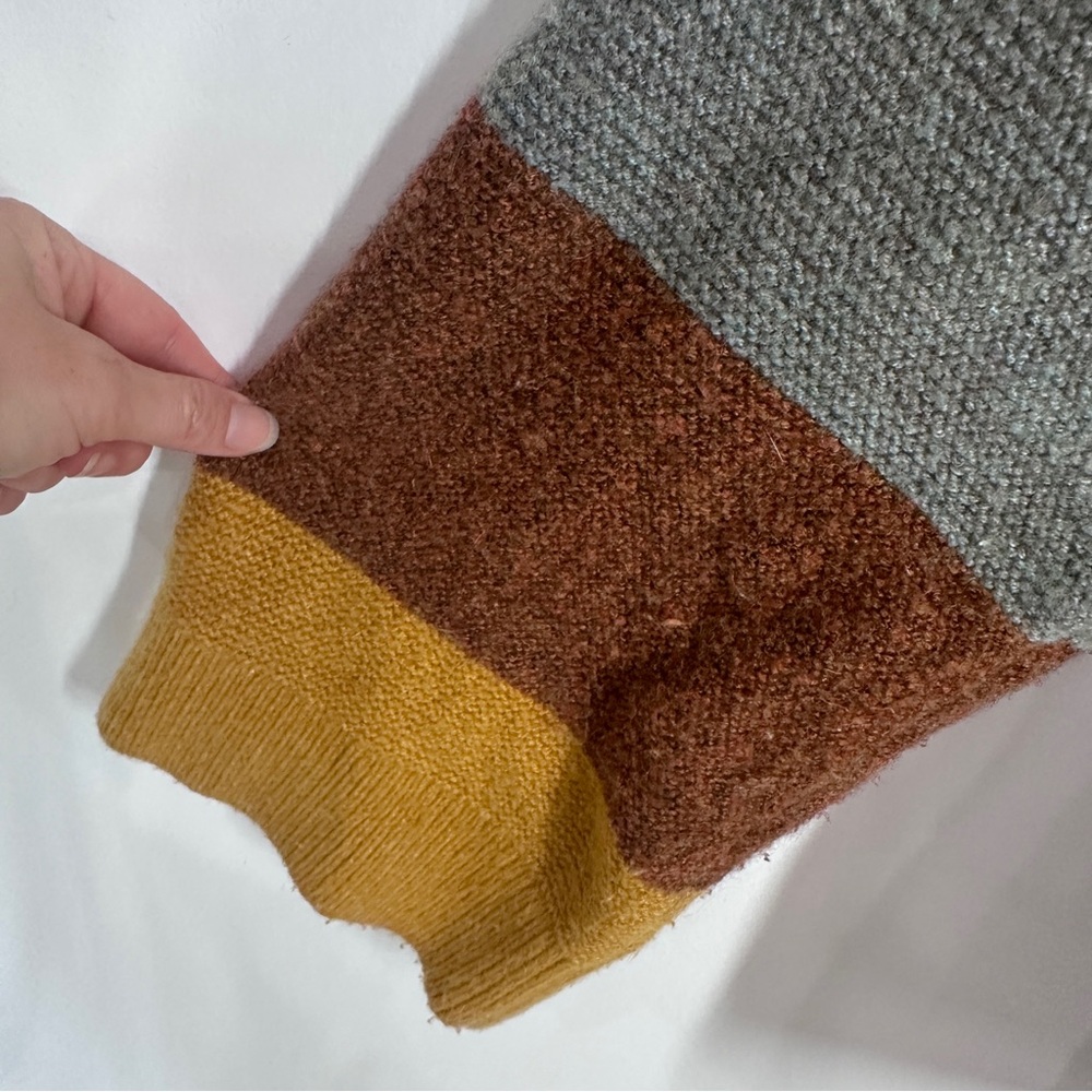 Madewell Andria Pullover Sweater in Coziest Yarn Size Medium Neutral Stripes - Picture 5 of 7